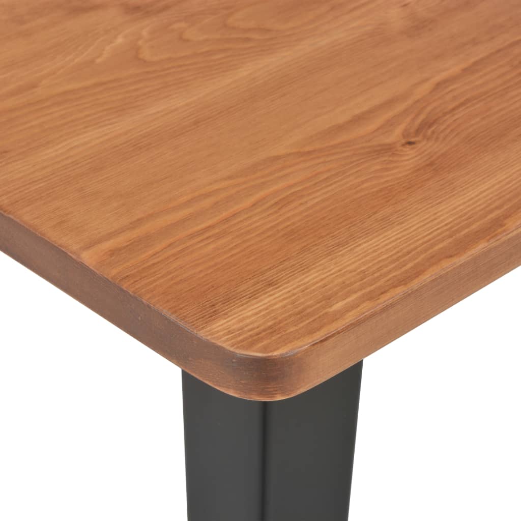 Set mobilier de bar, 3 piese, negru, oțel GartenMobel Dekor