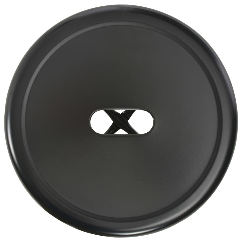 Set mobilier de bar, 3 piese, negru, oțel GartenMobel Dekor