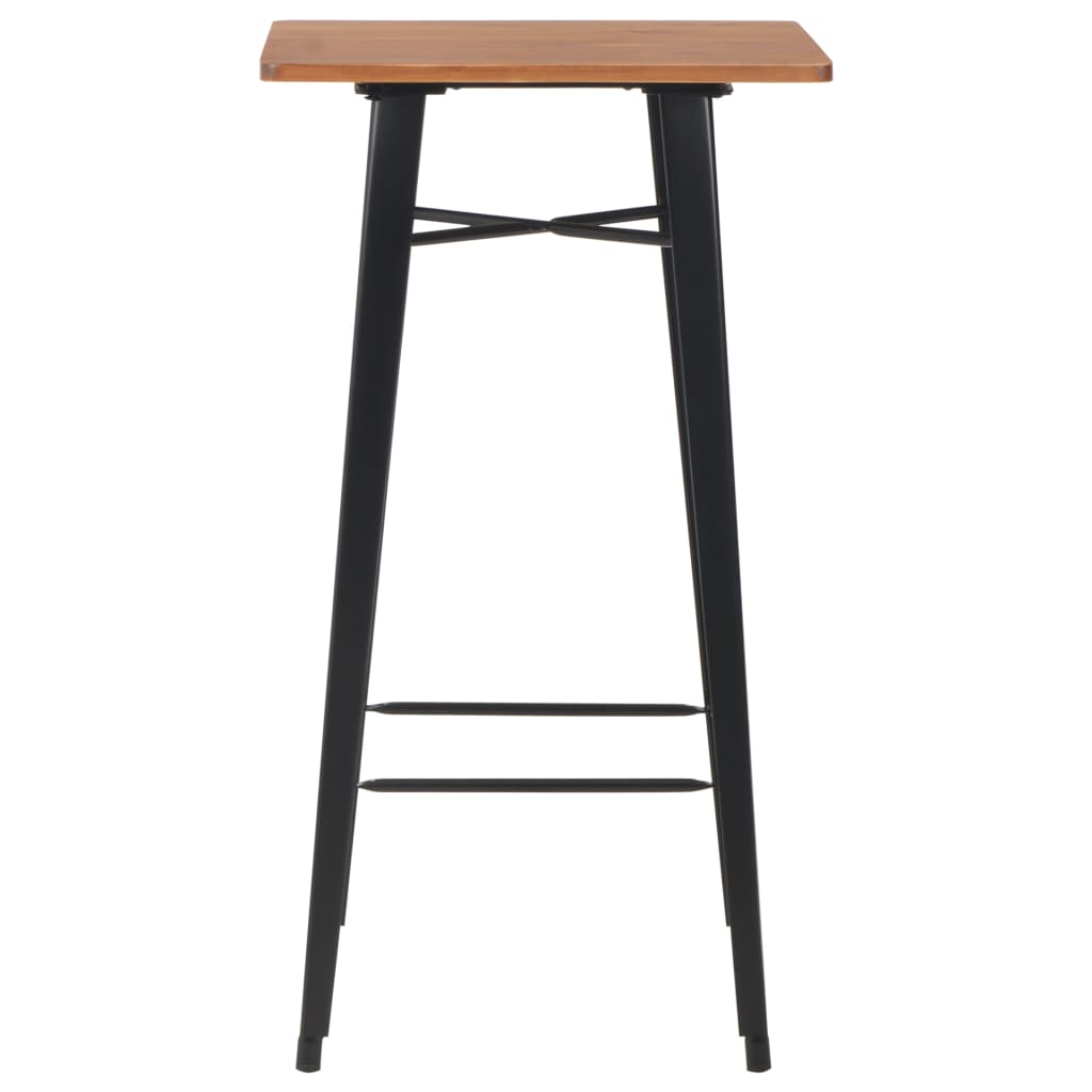 Set mobilier de bar, 3 piese, negru, oțel GartenMobel Dekor