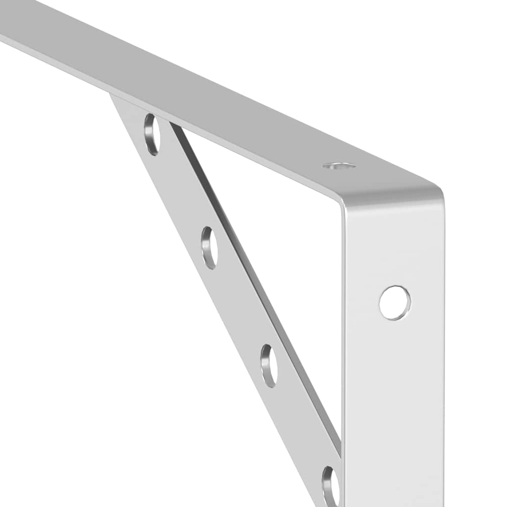 Suporturi rafturi, 4 buc., 30x2,5x15,5 cm argintiu oțel inox. GartenMobel Dekor