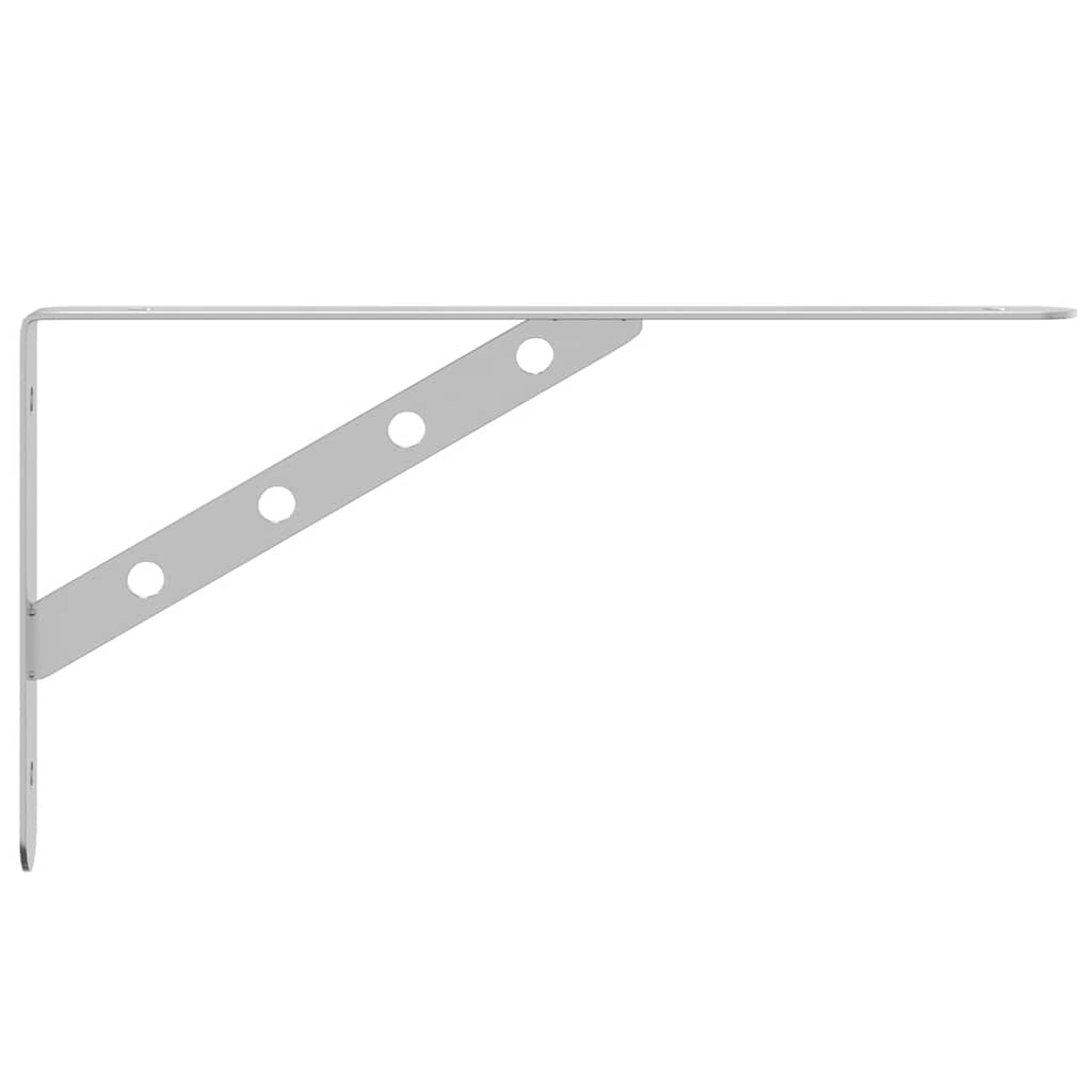 Suporturi rafturi, 4 buc., 30x2,5x15,5 cm argintiu oțel inox. GartenMobel Dekor