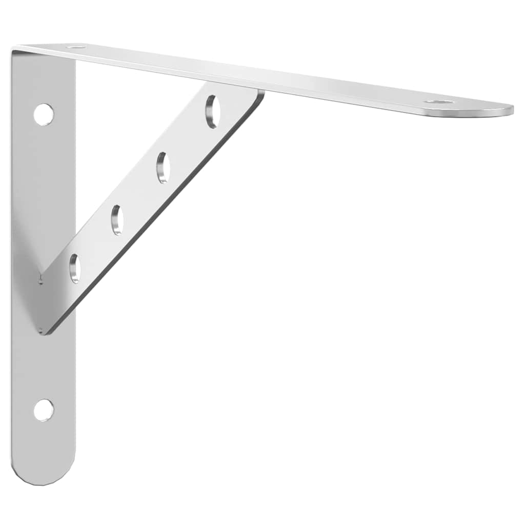 Suporturi rafturi, 4 buc., 30x2,5x15,5 cm argintiu oțel inox. GartenMobel Dekor