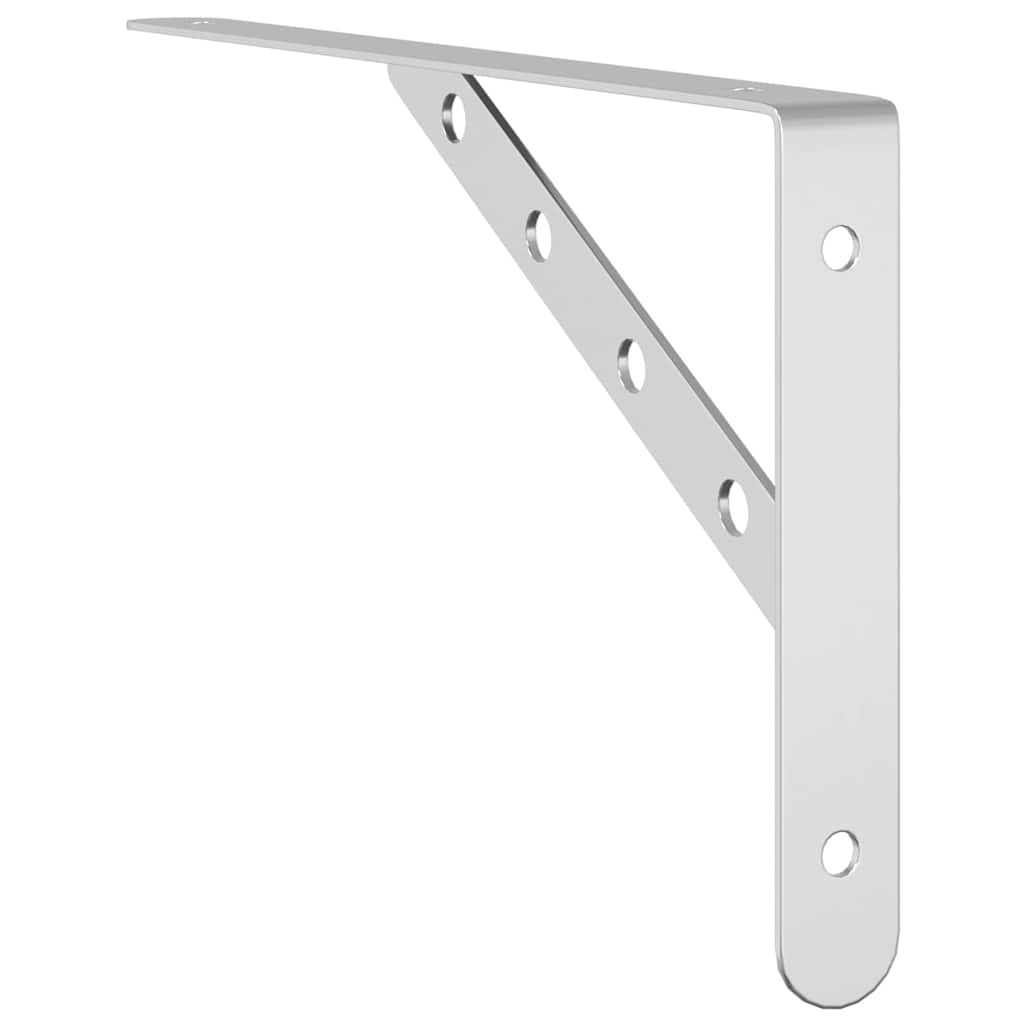 Suporturi rafturi, 4 buc., 30x2,5x15,5 cm argintiu oțel inox. GartenMobel Dekor