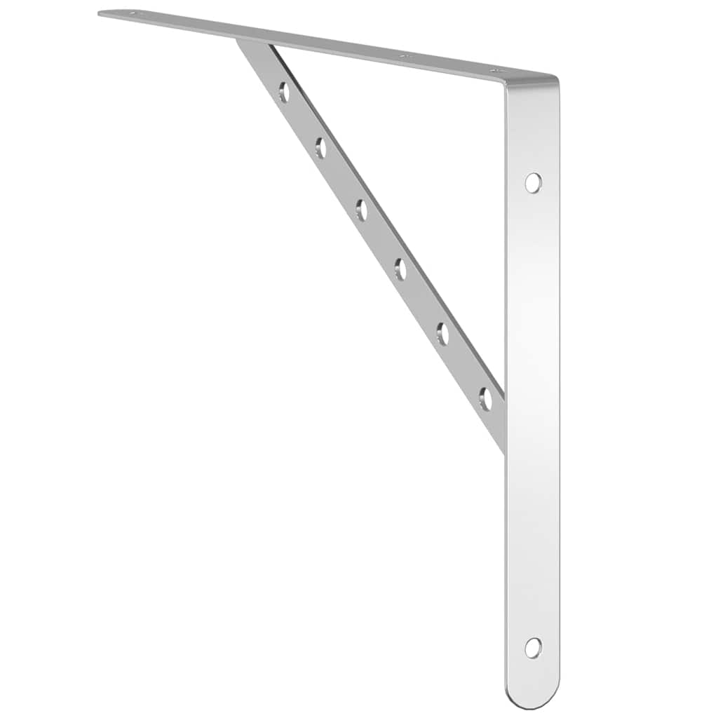 Suporturi rafturi, 4 buc., 40x2,5x25 cm argintiu oțel inox. GartenMobel Dekor