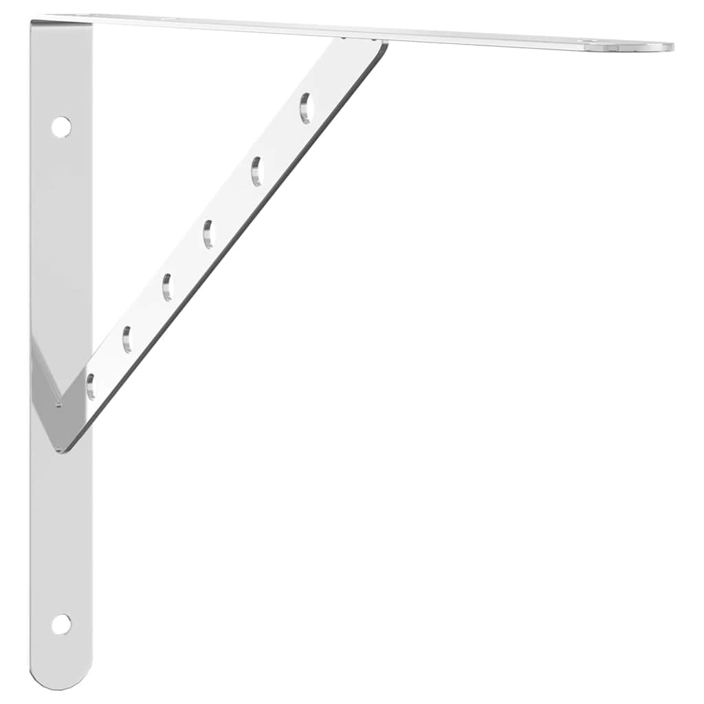 Suporturi rafturi, 4 buc., 40x2,5x25 cm argintiu oțel inox. GartenMobel Dekor