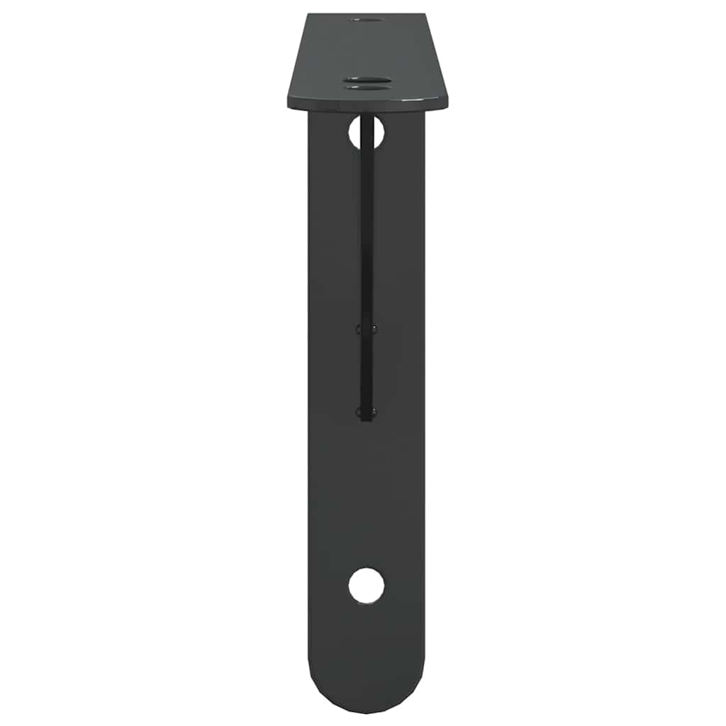 Suporturi rafturi 4 buc. 23,5x2,5x15,5 cm negru oțel inoxidabil GartenMobel Dekor