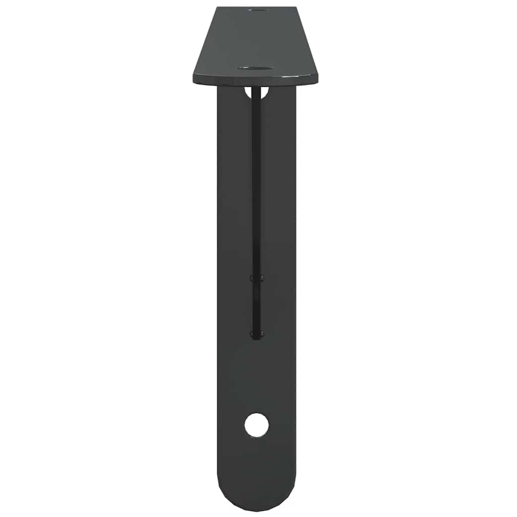 Suporturi rafturi 4 buc. 30x2,5x15,5 cm negru oțel inoxidabil GartenMobel Dekor