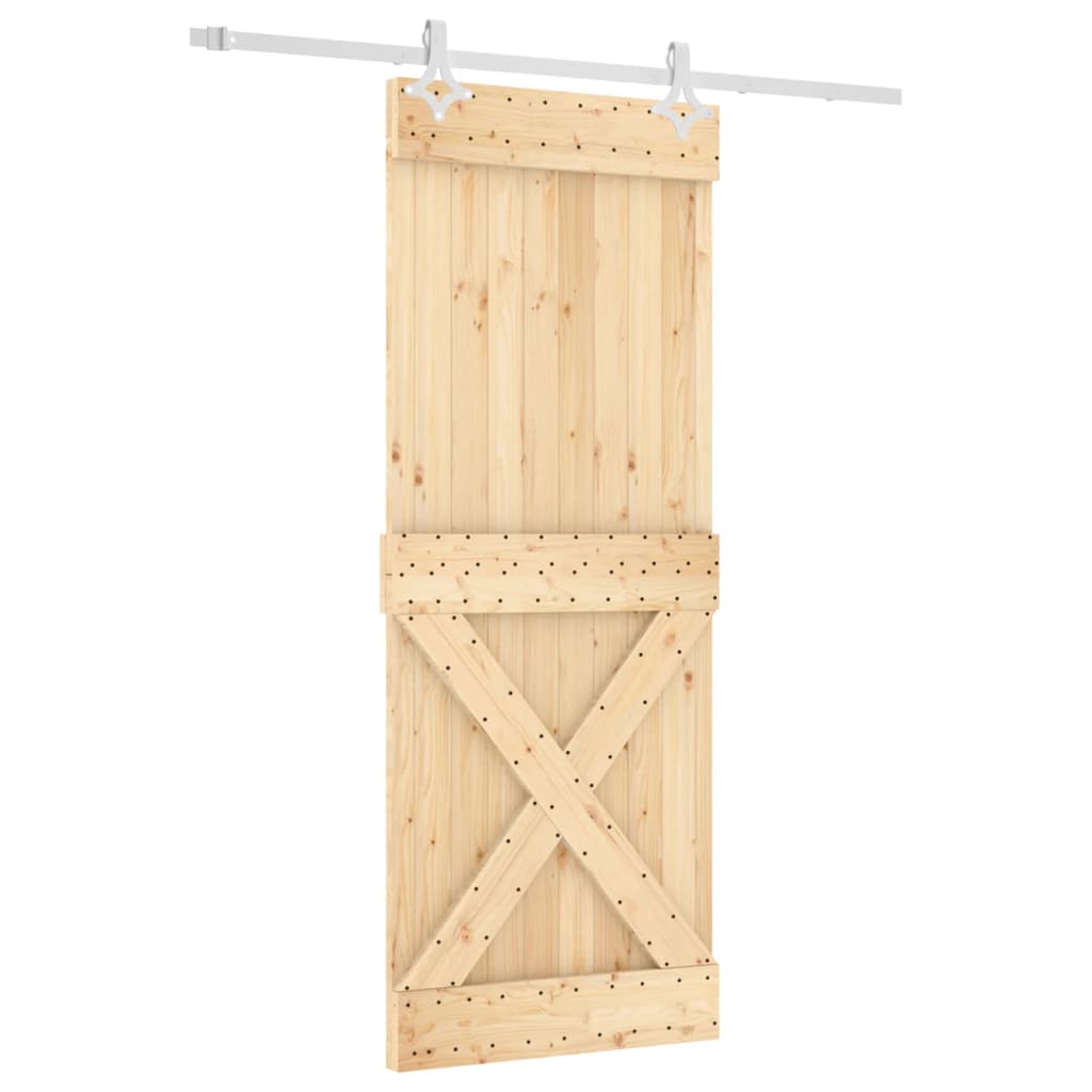 Ușă glisantă cu set de feronerie 80x210 cm, lemn masiv de pin GartenMobel Dekor