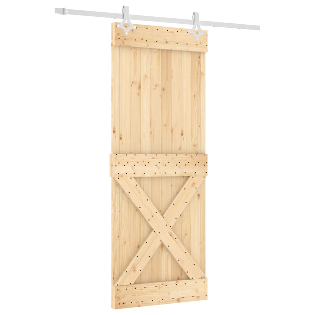Ușă glisantă cu set de feronerie 80x210 cm, lemn masiv de pin GartenMobel Dekor
