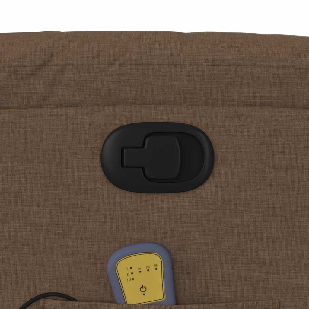 Fotoliu de masaj rabatabil, maro, material textil GartenMobel Dekor