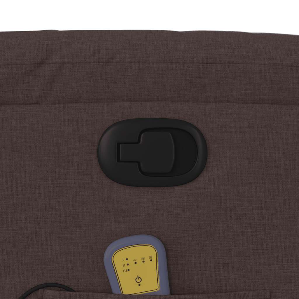 Fotoliu de masaj rabatabil, maro închis, material textil GartenMobel Dekor