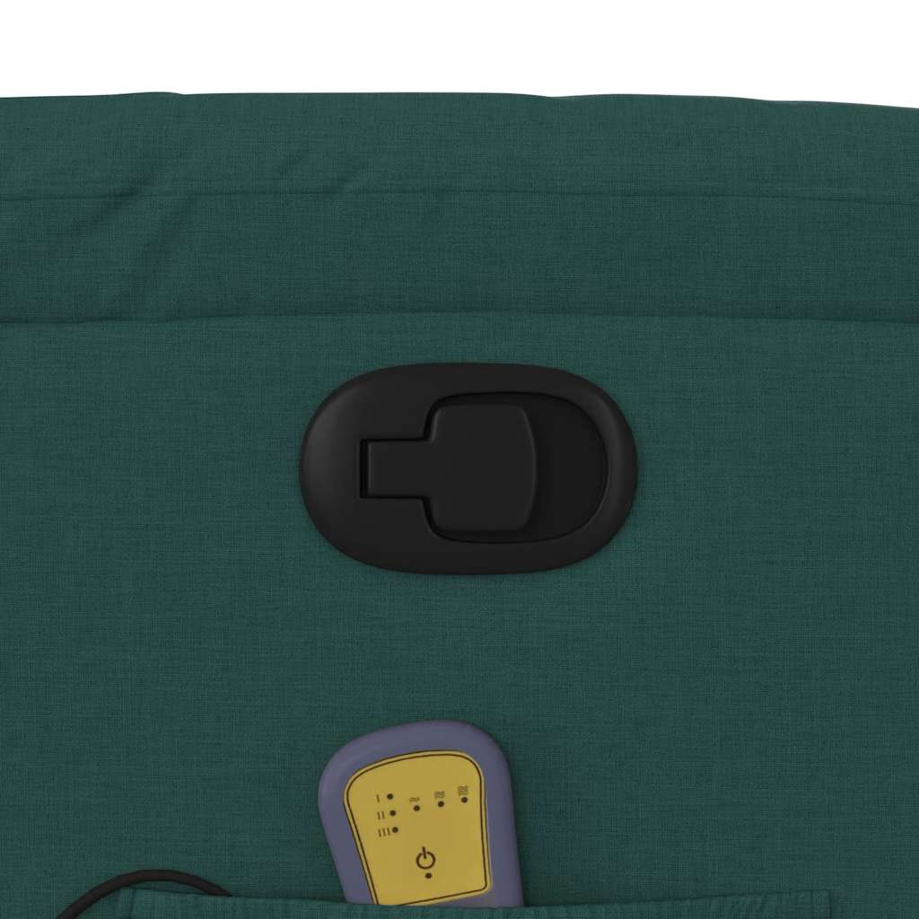 Fotoliu de masaj rabatabil, verde închis, material textil GartenMobel Dekor