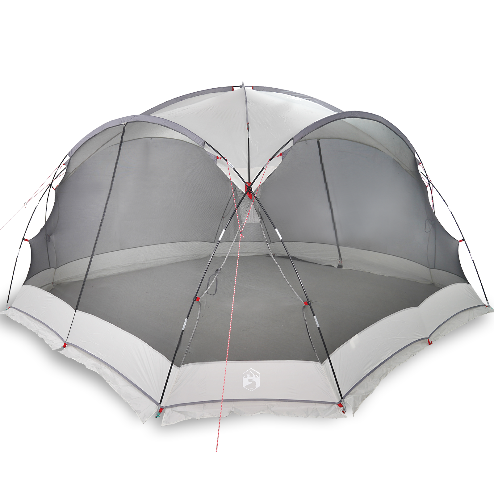 Plasă de țânțari pentru camping cu uși Gri pentru 8 persoane, impermeabilă GartenMobel Dekor