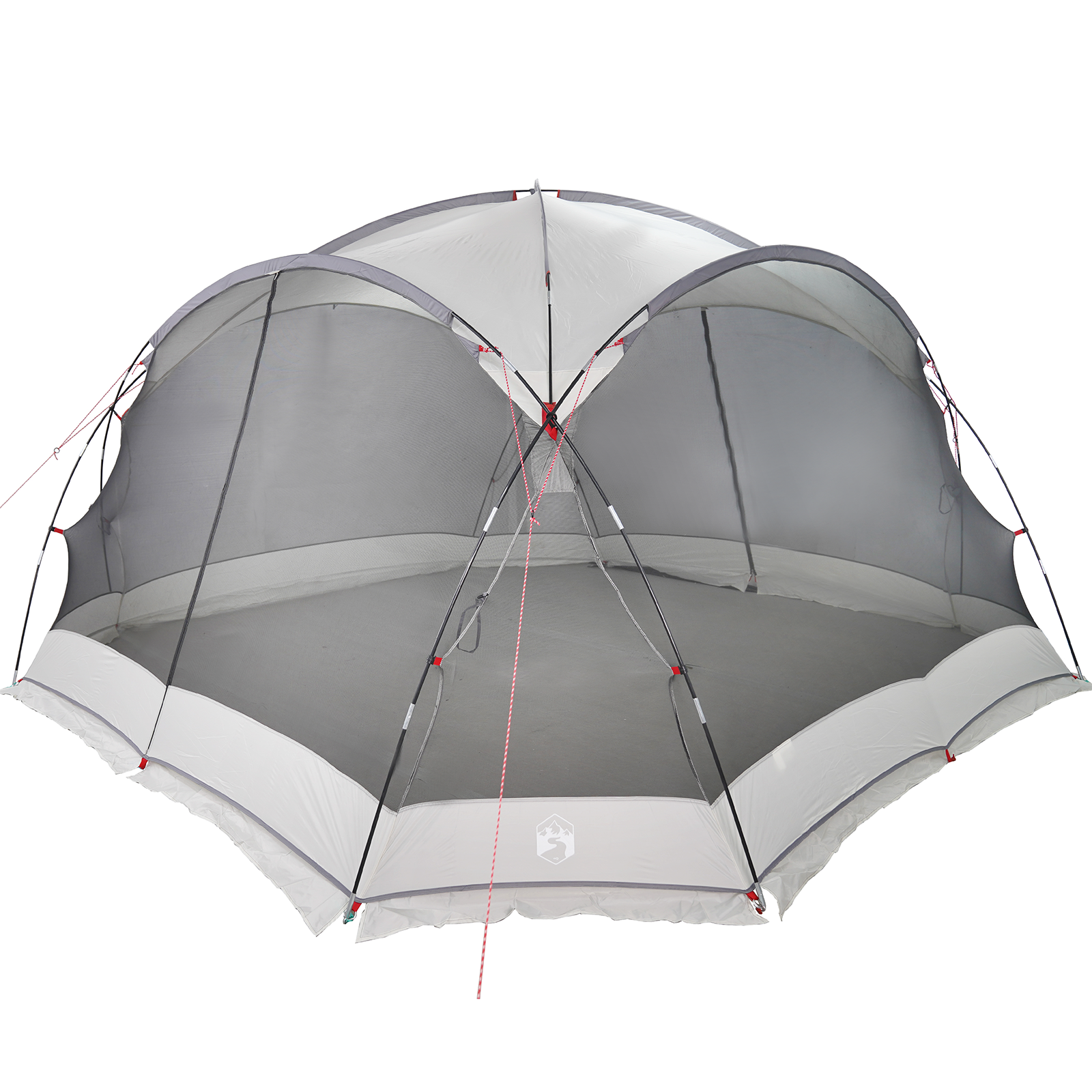 Plasă de țânțari pentru camping cu uși Gri pentru 8 persoane, impermeabilă GartenMobel Dekor