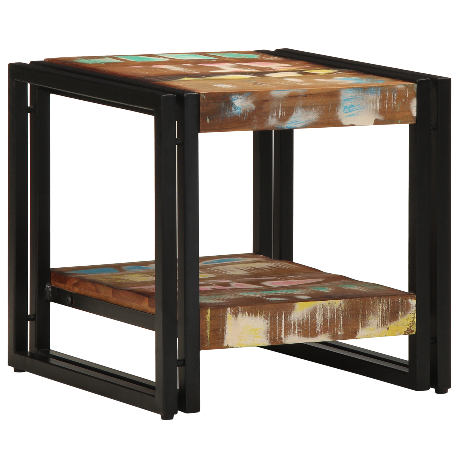 Masă de cafea  Multicolor 40x50x38 cm Lemn masiv recuperat GartenMobel Dekor