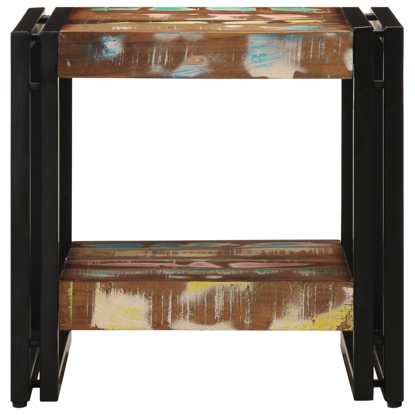 Masă de cafea  Multicolor 40x50x38 cm Lemn masiv recuperat GartenMobel Dekor