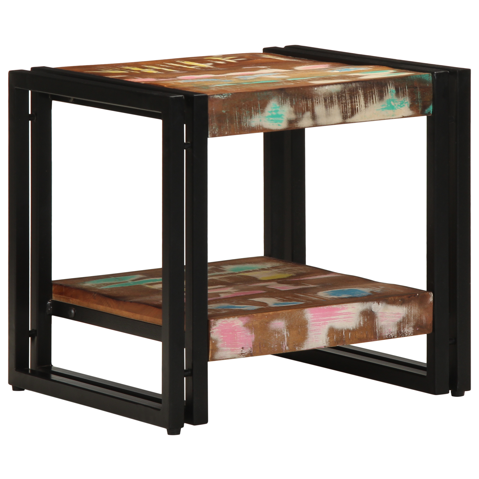 Masă de cafea  Multicolor 40x50x38 cm Lemn masiv recuperat GartenMobel Dekor