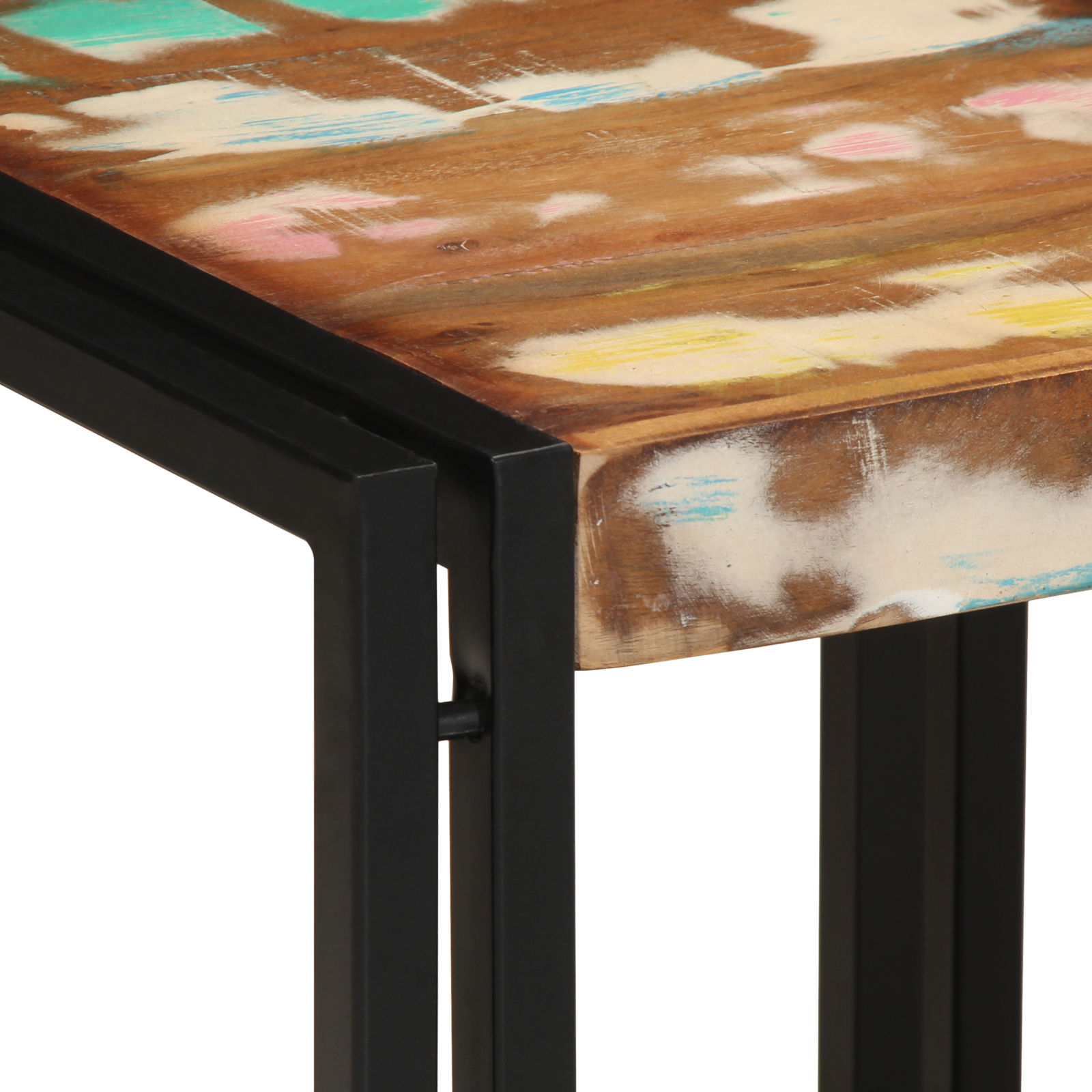 Masă de cafea  Multicolor 40x50x38 cm Lemn masiv recuperat GartenMobel Dekor