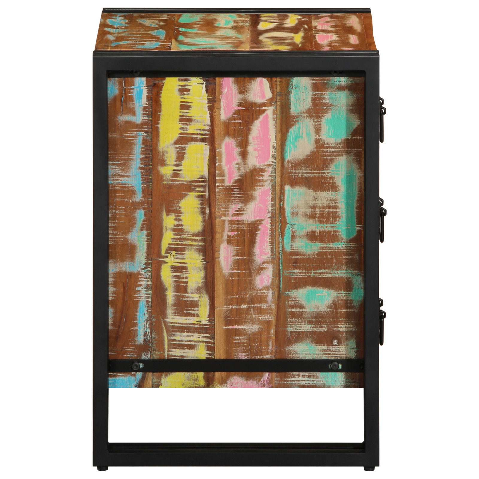 Noptieră  Multicolor 40x35x50 cm din lemn masiv recuperat GartenMobel Dekor