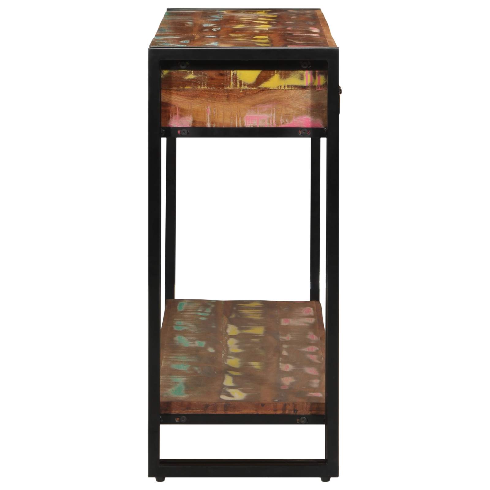 Masă de consolă Multicolor 120x33x75 cm Lemn masiv recuperat GartenMobel Dekor