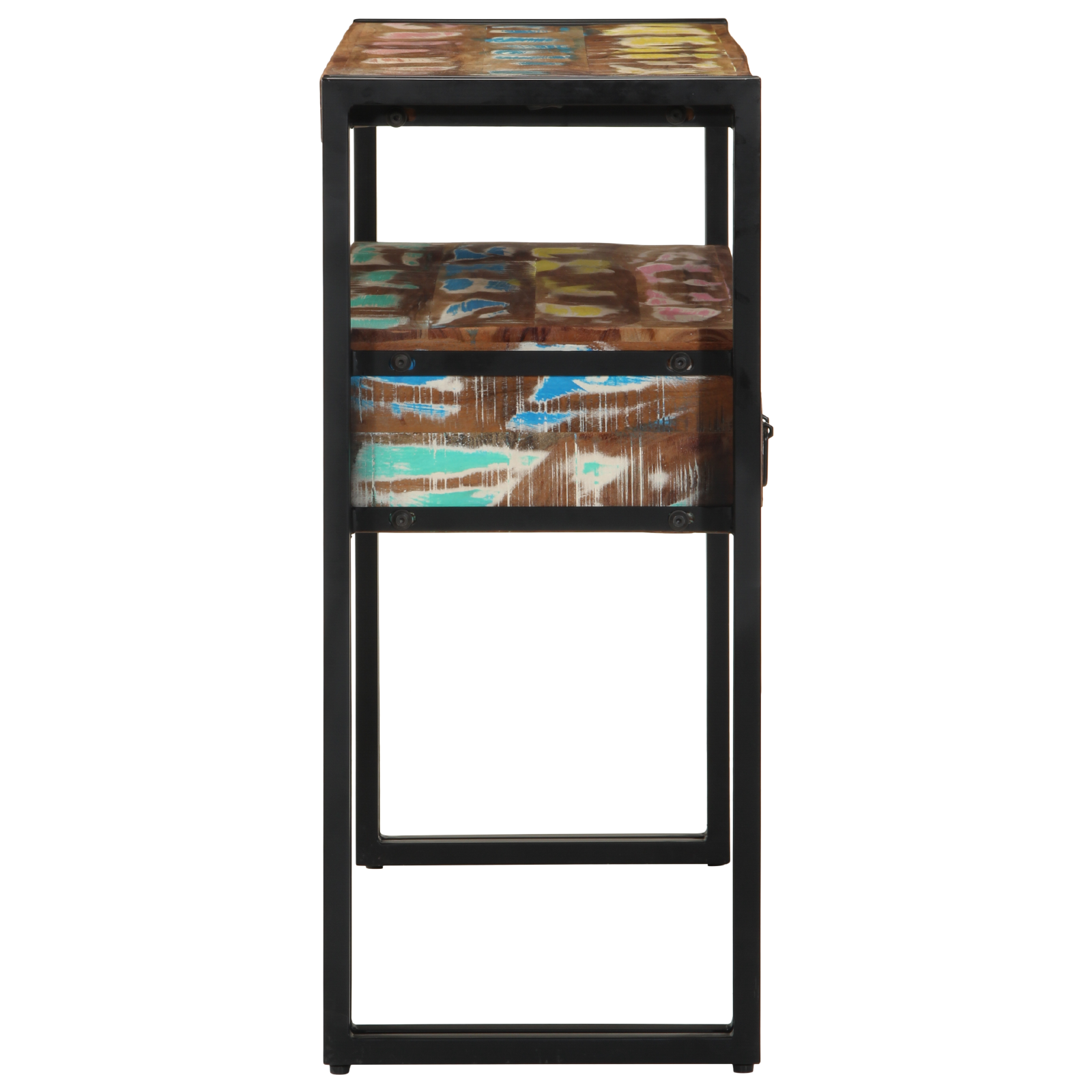 Mese laterale  Multicolor 90x33x75 cm Lemn masiv recuperat și metal GartenMobel Dekor