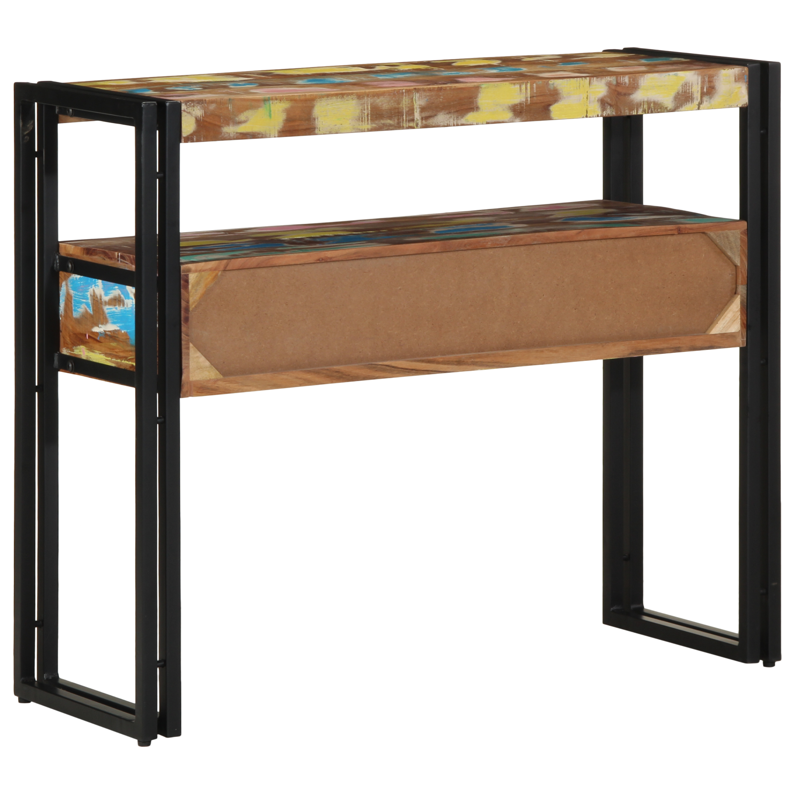 Mese laterale  Multicolor 90x33x75 cm Lemn masiv recuperat și metal GartenMobel Dekor