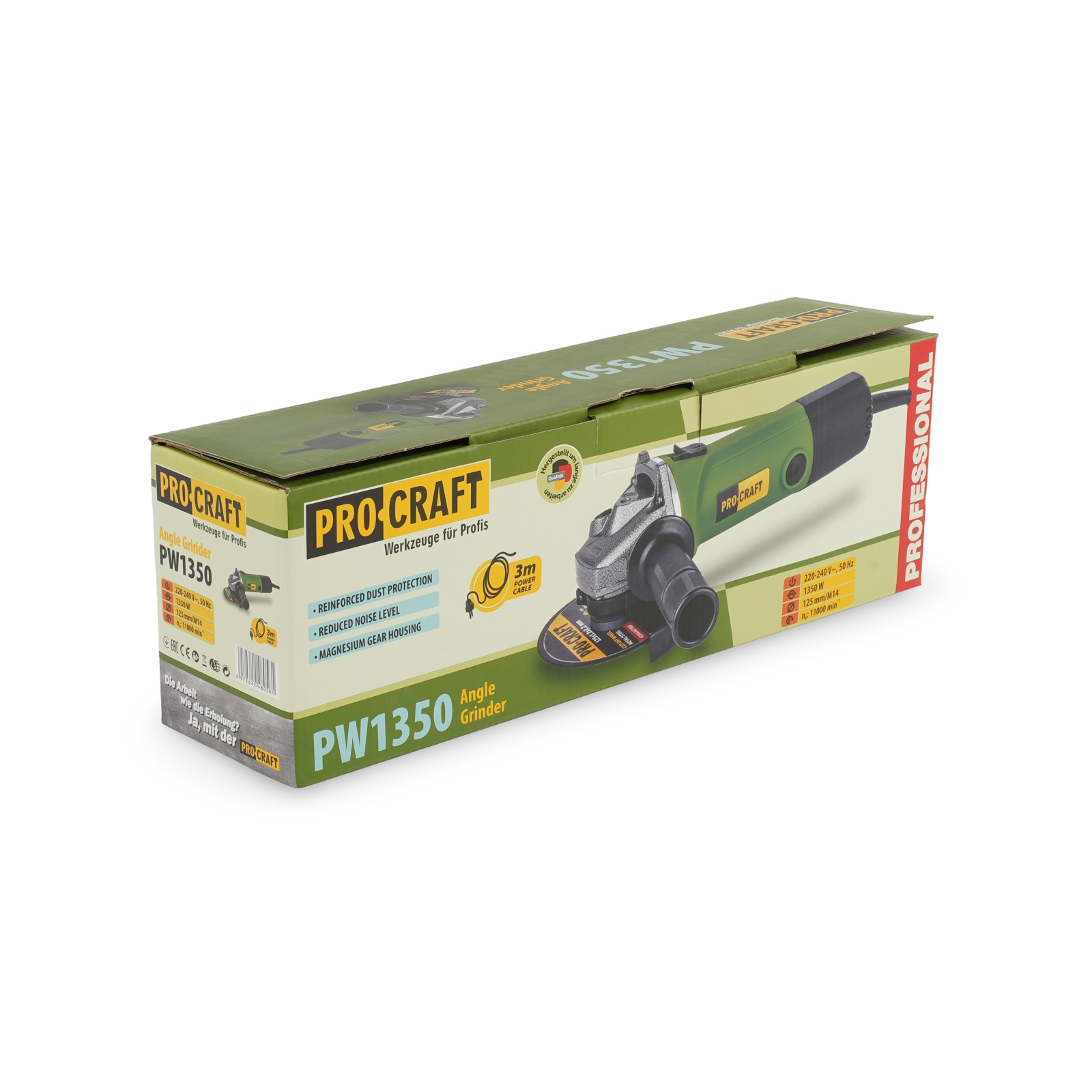 Flex Polizor Unghiular Procraft PW 1350, 1.35 kW, 11000 RPM, 125 mm Innovative ReliableTools