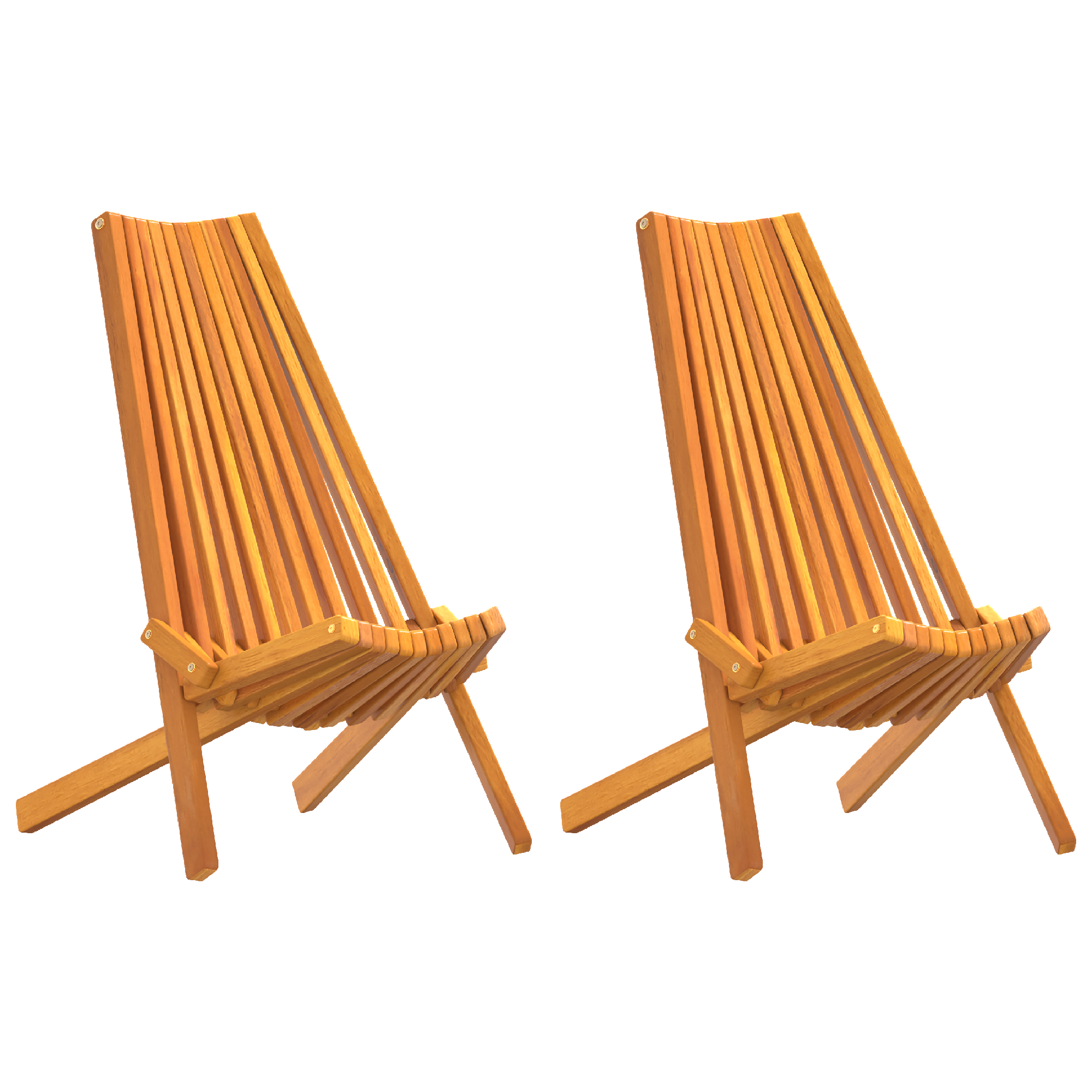 Scaune de Grădină Pliante 2 pcs Lemn de Acacia GartenMobel Dekor