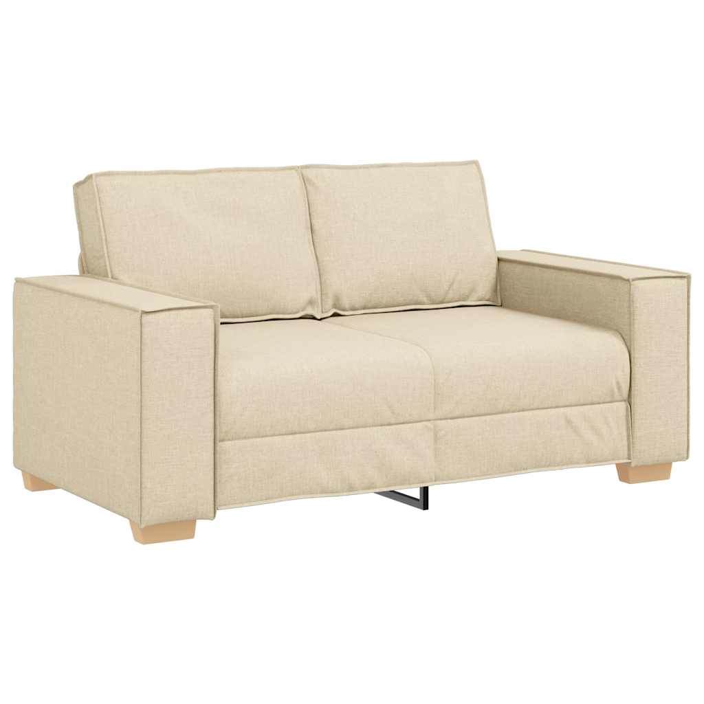 Canapea cu 2 locuri, crem, 120 cm, material textil GartenMobel Dekor