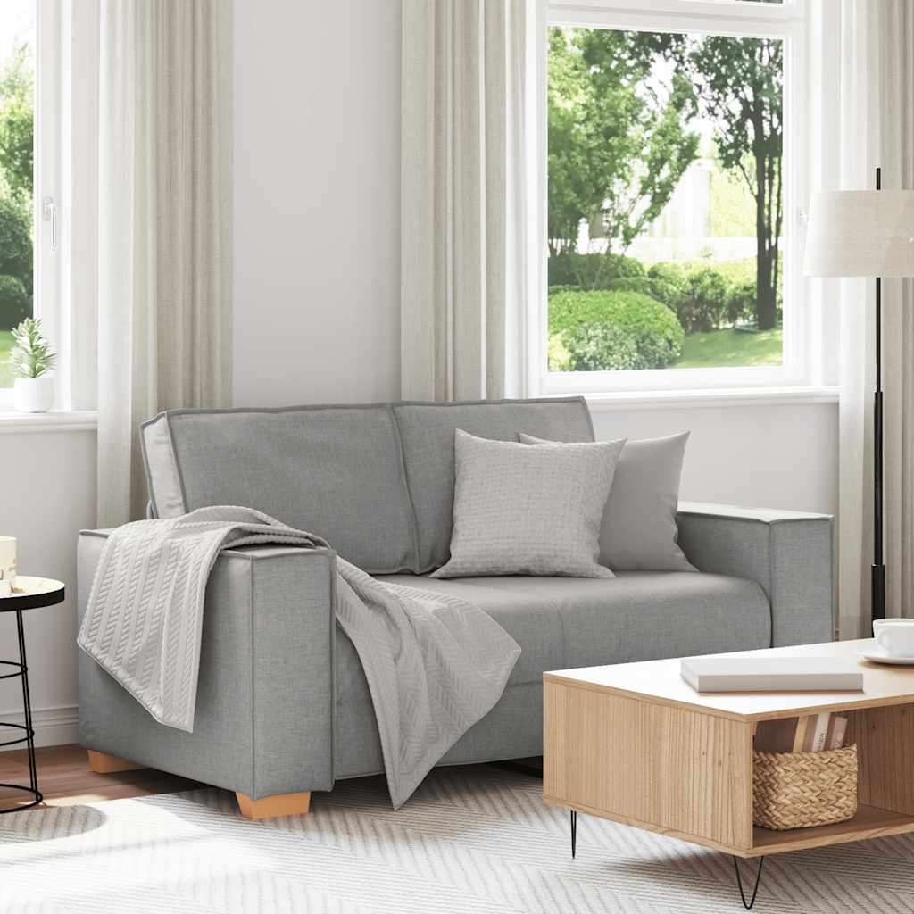 Canapea cu 2 locuri, gri nor, 120 cm, material textil GartenMobel Dekor
