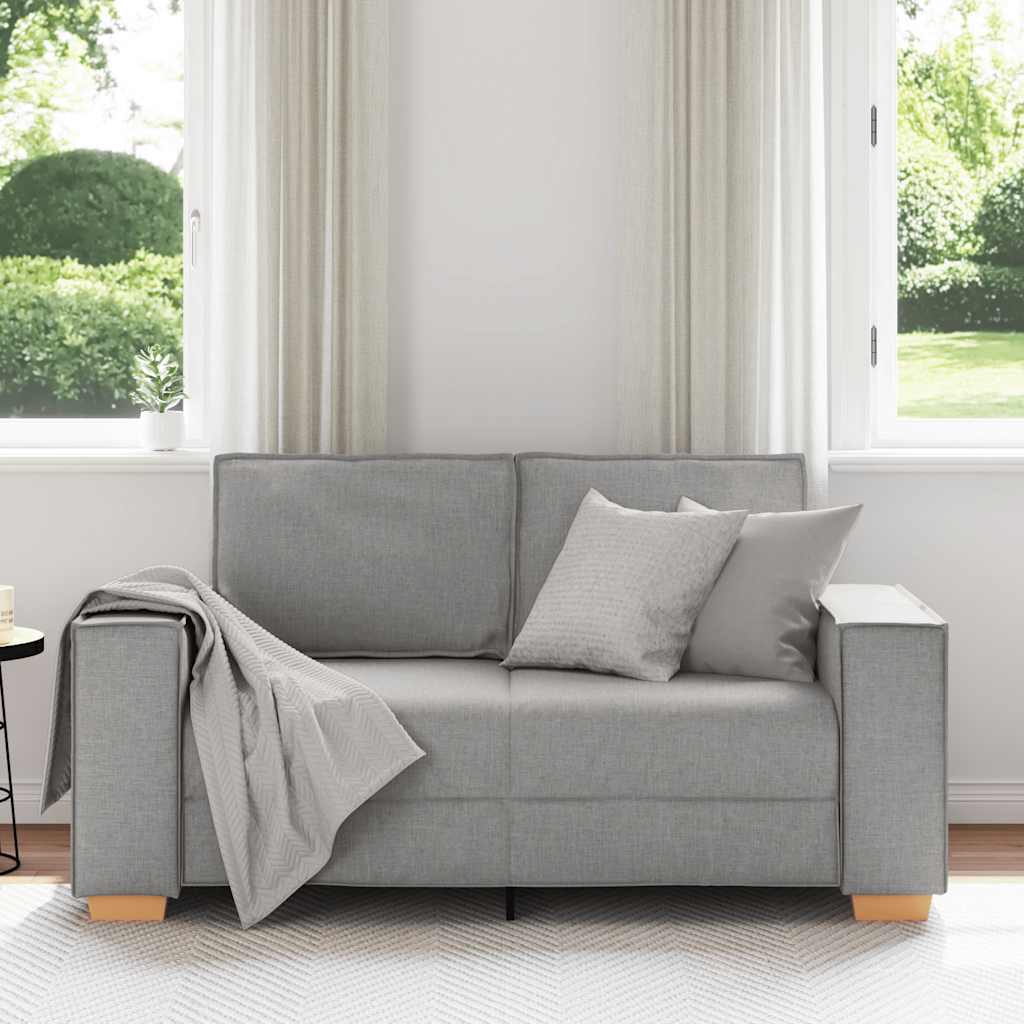 Canapea cu 2 locuri, gri nor, 120 cm, material textil GartenMobel Dekor