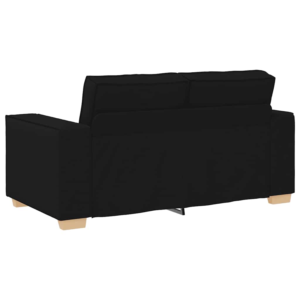 Canapea cu 2 locuri, neagră, 120 cm, material textil GartenMobel Dekor