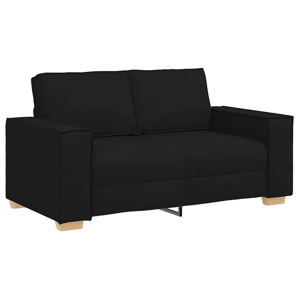 Canapea cu 2 locuri, neagră, 120 cm, material textil GartenMobel Dekor