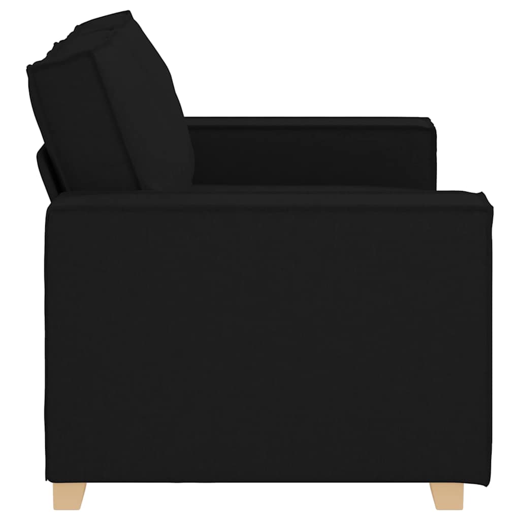 Canapea cu 2 locuri, neagră, 120 cm, material textil GartenMobel Dekor