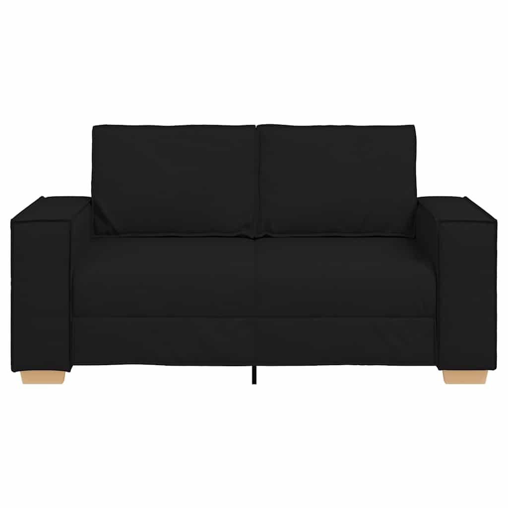 Canapea cu 2 locuri, neagră, 120 cm, material textil GartenMobel Dekor