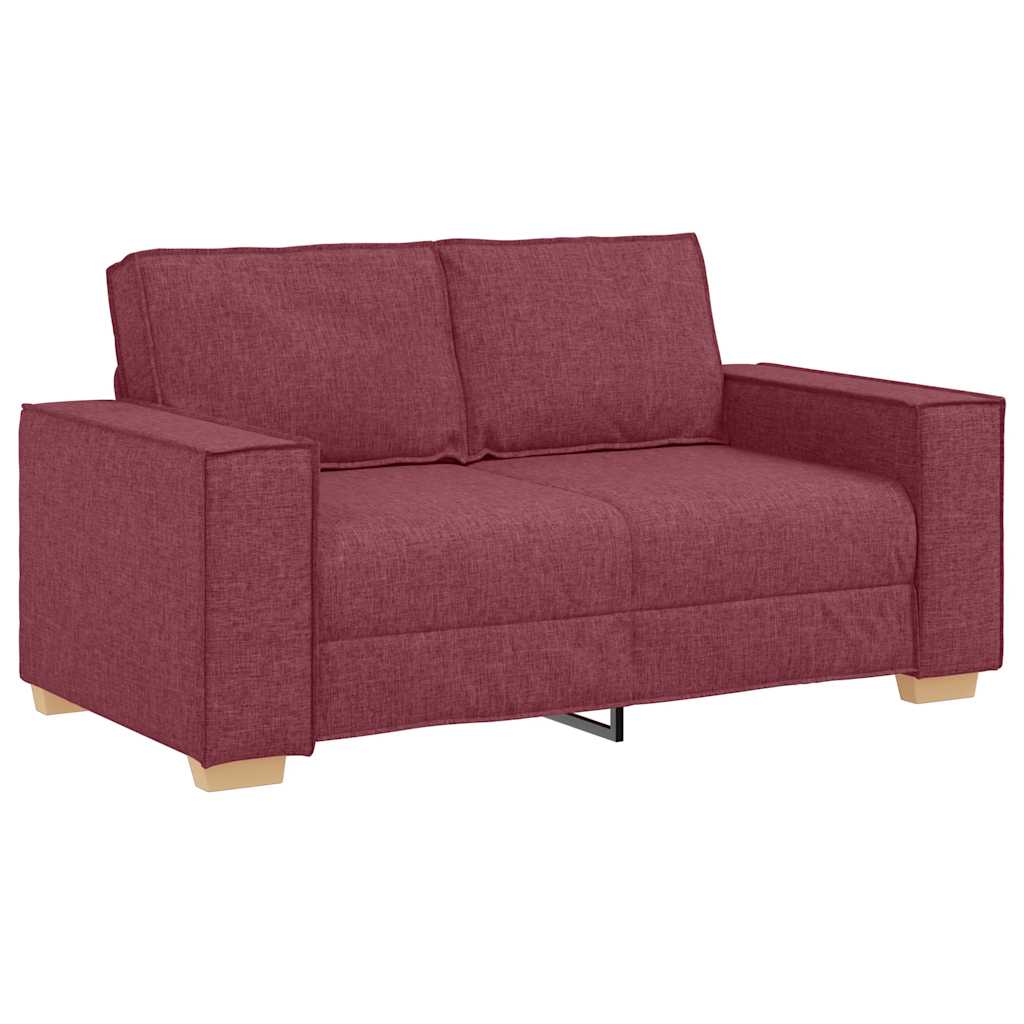 Canapea cu 2 locuri, roșu vin, 120 cm, material textil GartenMobel Dekor