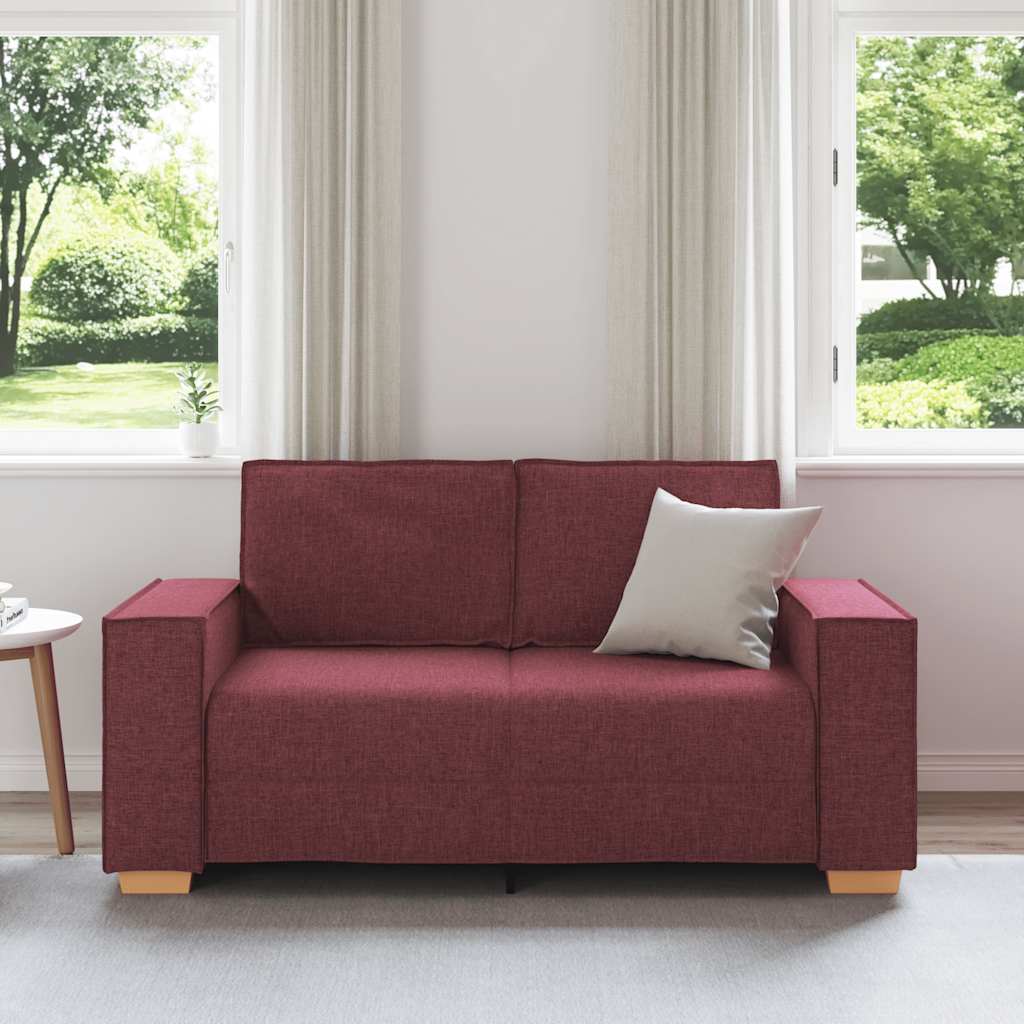 Canapea cu 2 locuri, roșu vin, 120 cm, material textil GartenMobel Dekor