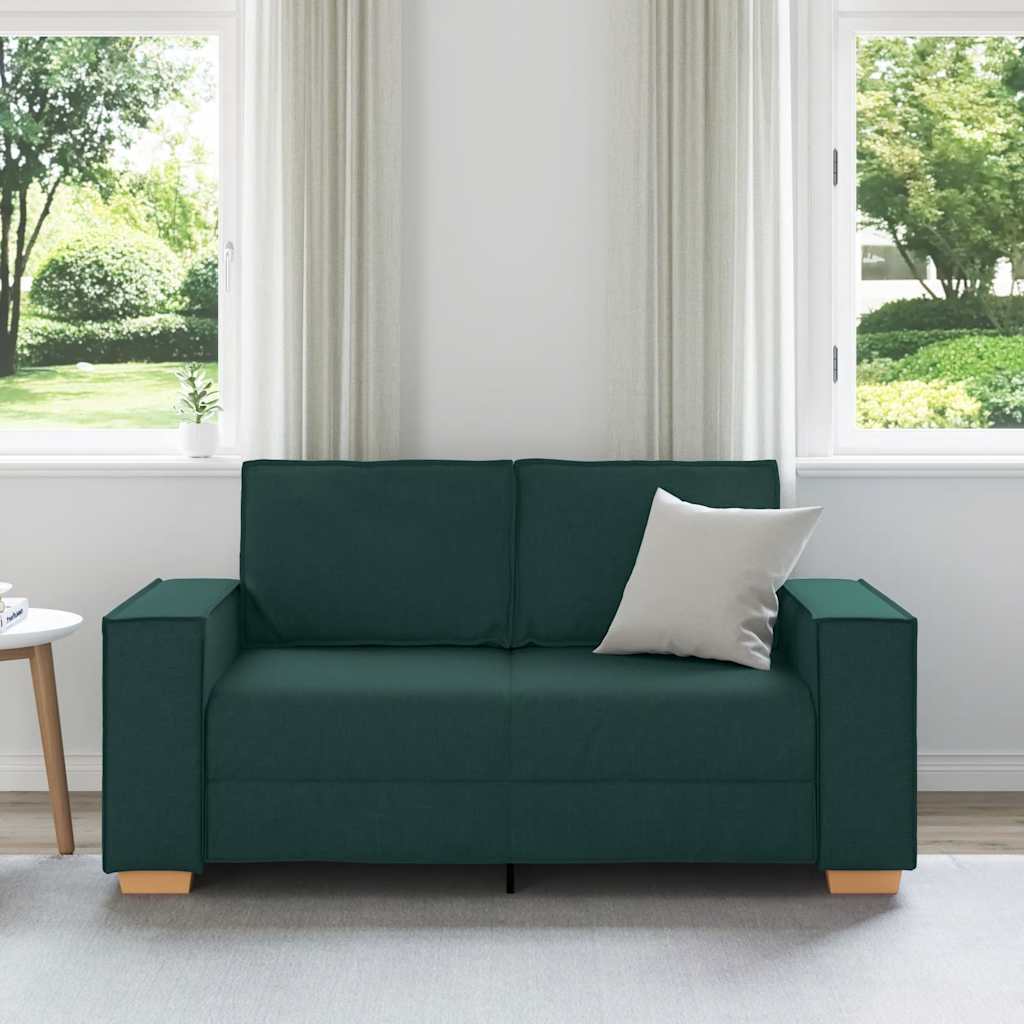 Canapea cu 2 locuri, verde închis, 120 cm, material textil GartenMobel Dekor