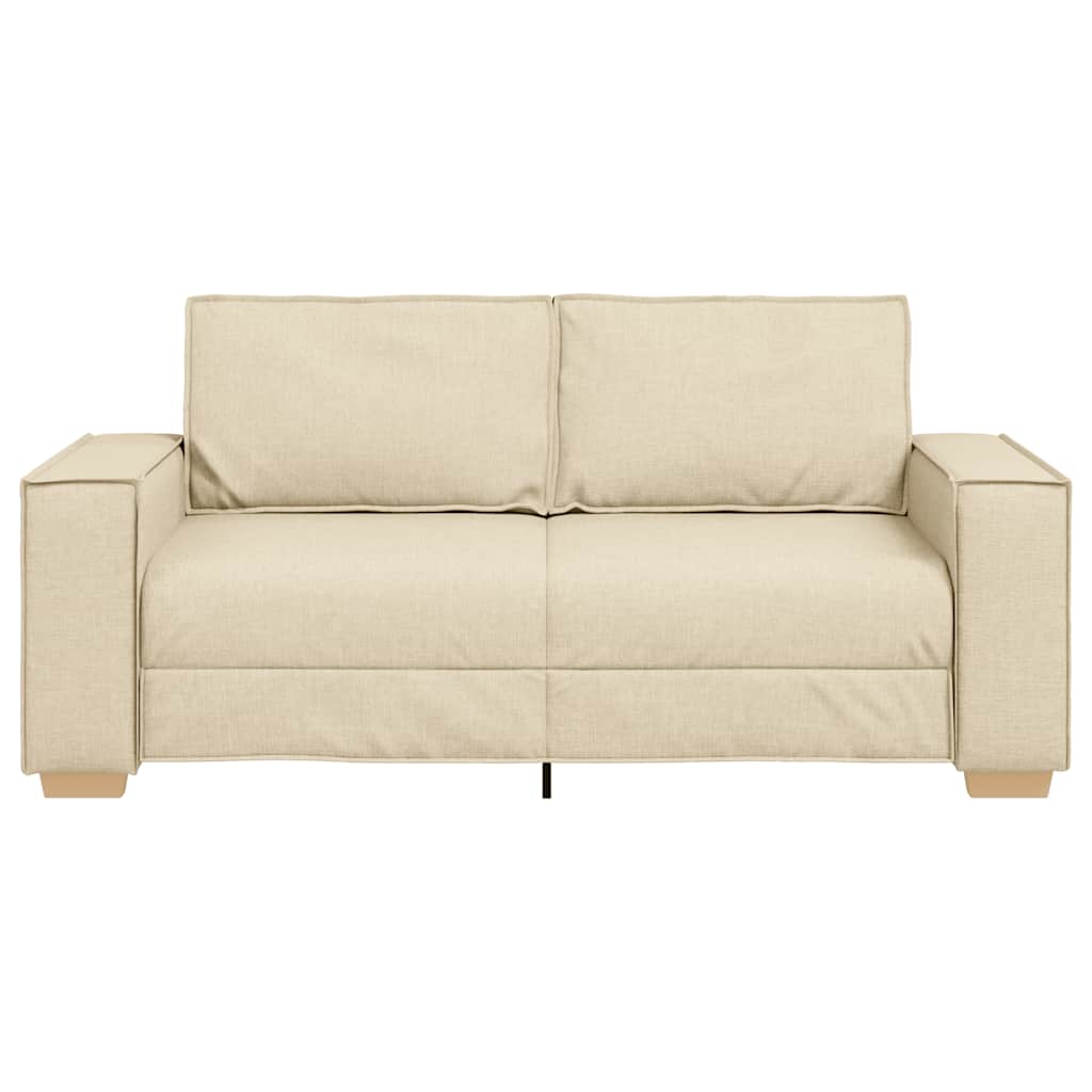 Canapea cu 2 locuri, crem, 140 cm, material textil GartenMobel Dekor