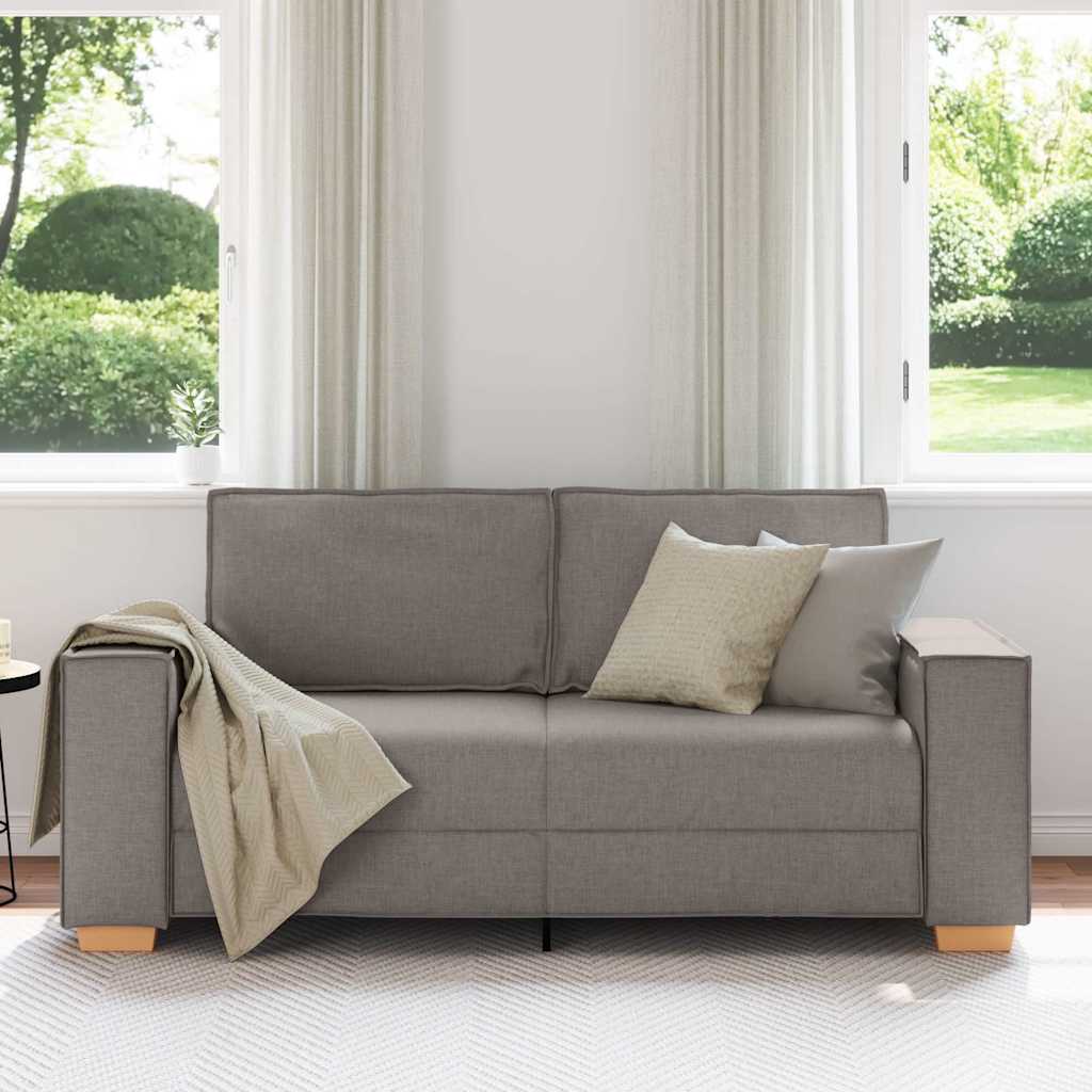 Canapea cu 2 locuri, gri taupe, 140 cm, material textil GartenMobel Dekor
