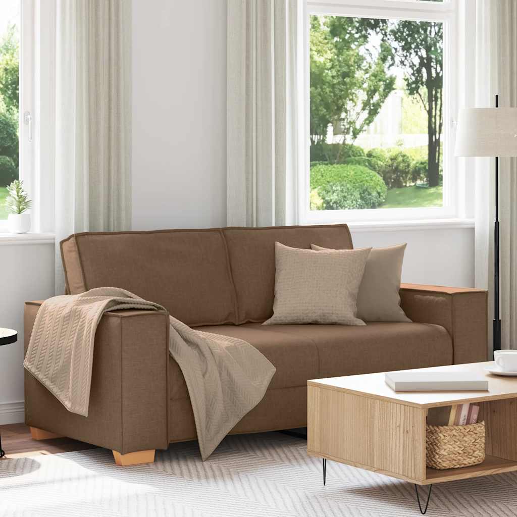Canapea cu 2 locuri, maro, 140 cm, material textil GartenMobel Dekor