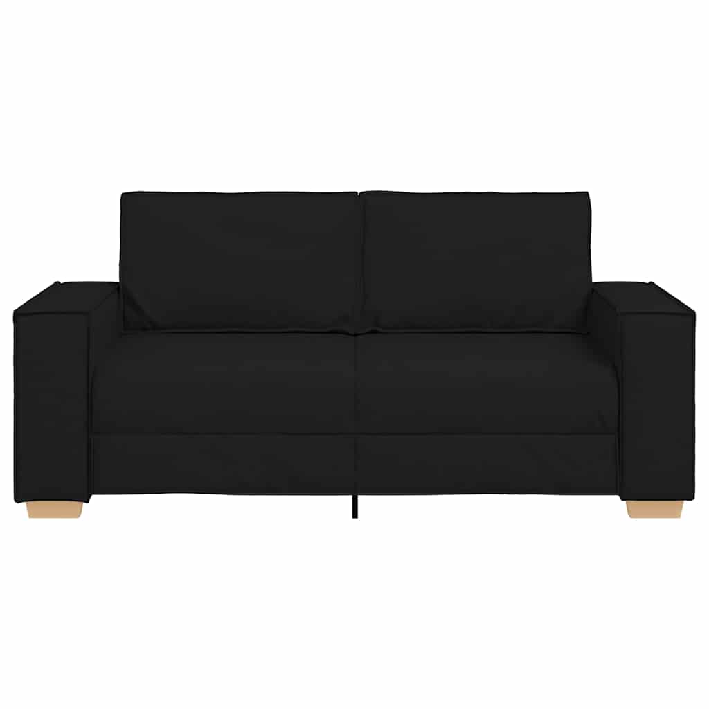 Canapea cu 2 locuri, neagră, 140 cm, material textil GartenMobel Dekor