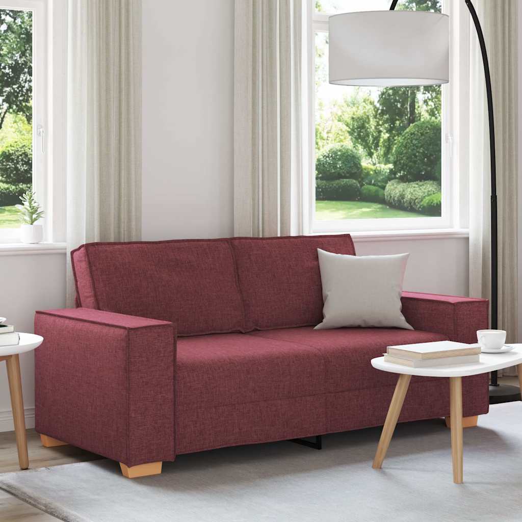 Canapea cu 2 locuri, roșu vin, 140 cm, material textil GartenMobel Dekor
