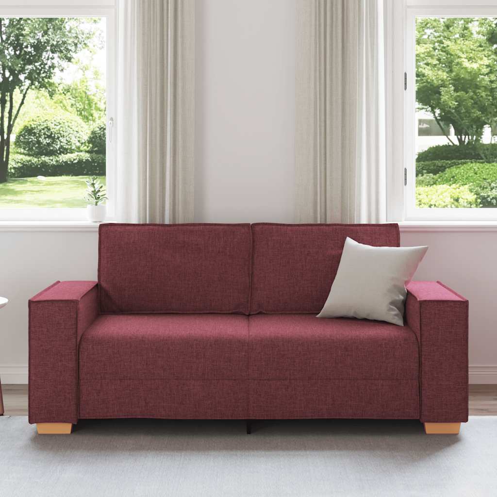 Canapea cu 2 locuri, roșu vin, 140 cm, material textil GartenMobel Dekor
