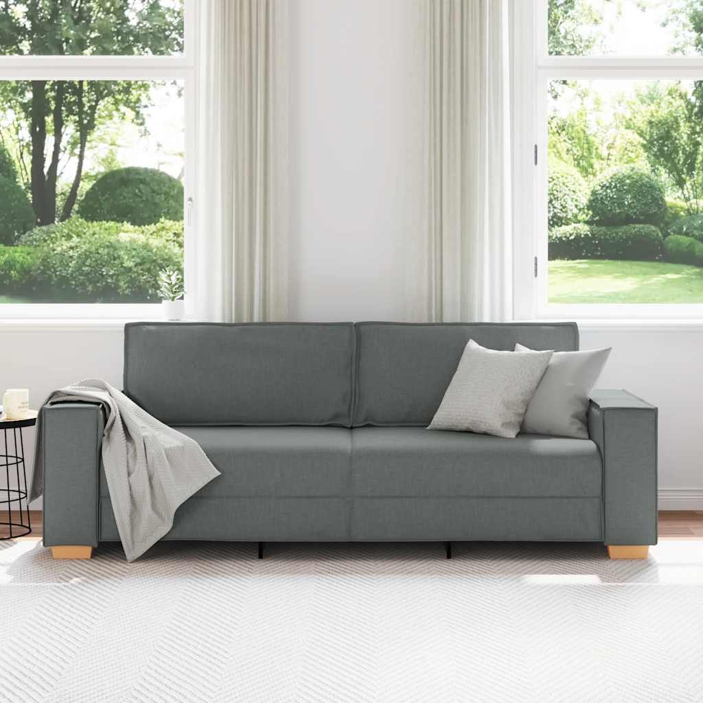 Canapea cu 3 locuri, gri închis, 180 cm, material textil GartenMobel Dekor