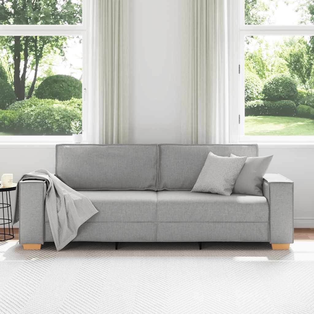 Canapea cu 3 locuri, gri nor, 180 cm, material textil GartenMobel Dekor