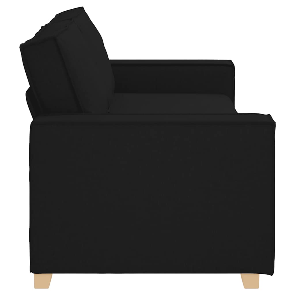 Canapea cu 3 locuri, neagră, 180 cm, material textil GartenMobel Dekor