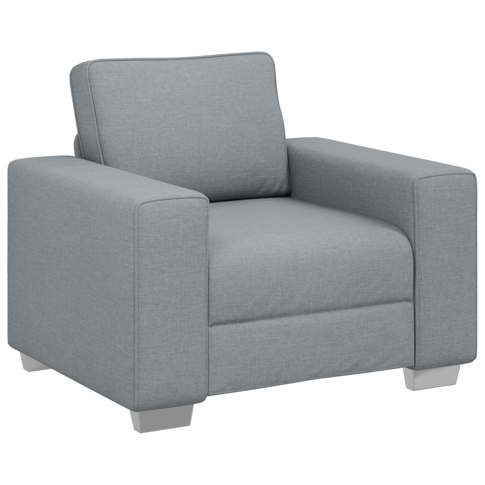 Scaun de Sofă Gri Deschis , 59 cm, din textil GartenMobel Dekor