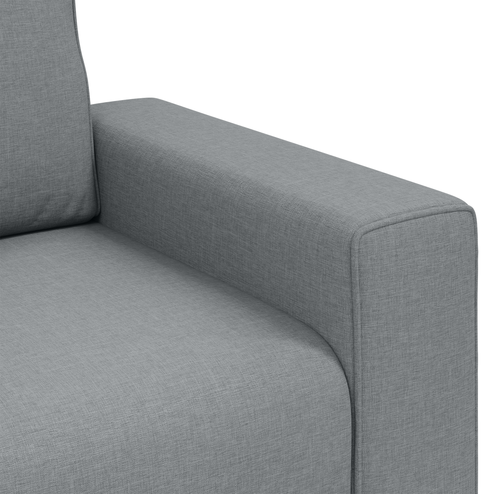 Scaun de Sofă Gri Deschis , 59 cm, din textil GartenMobel Dekor