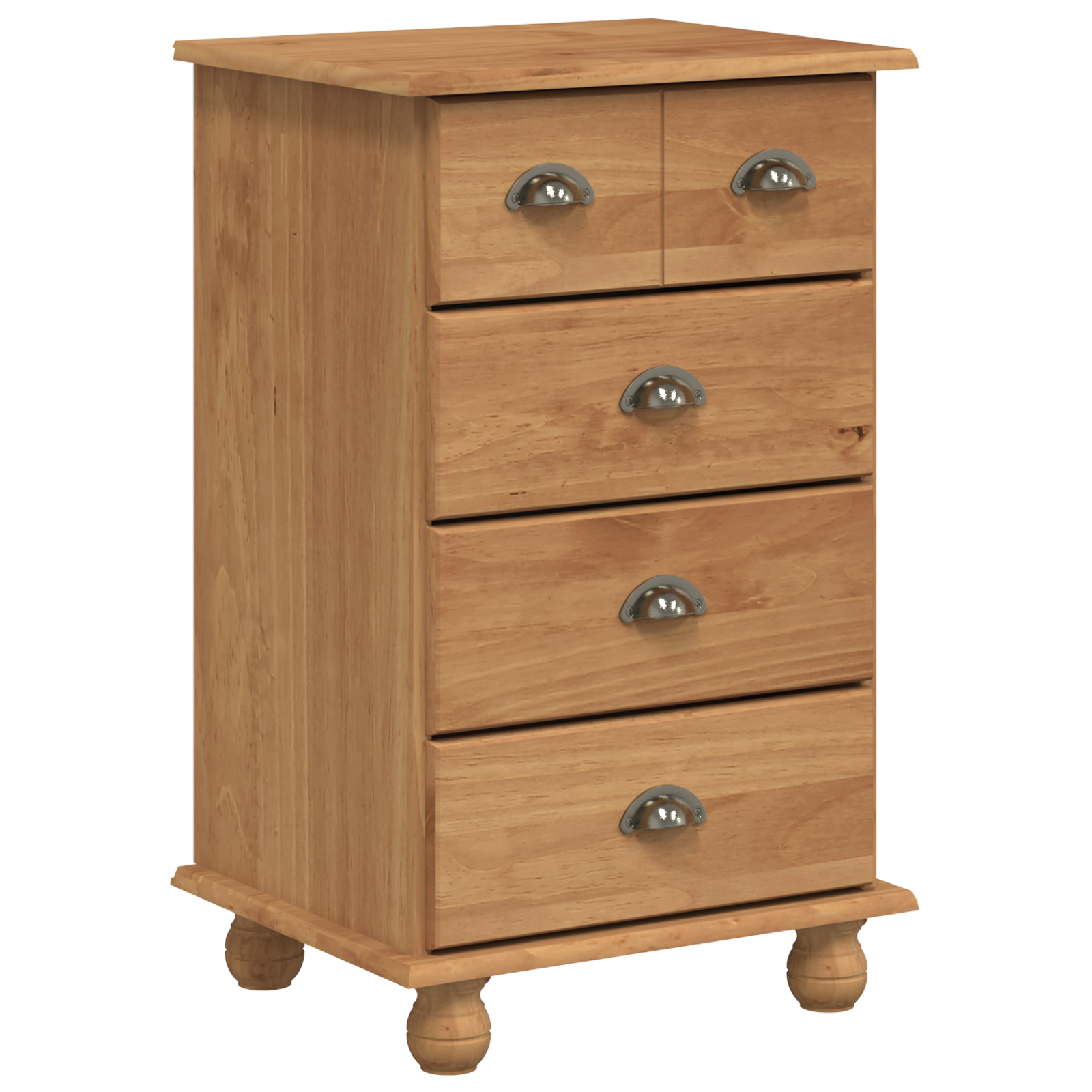 Comodă cu sertare 'ASKIM'Maro Honey 45.8x40x79 cm Lemn solid Pin GartenMobel Dekor